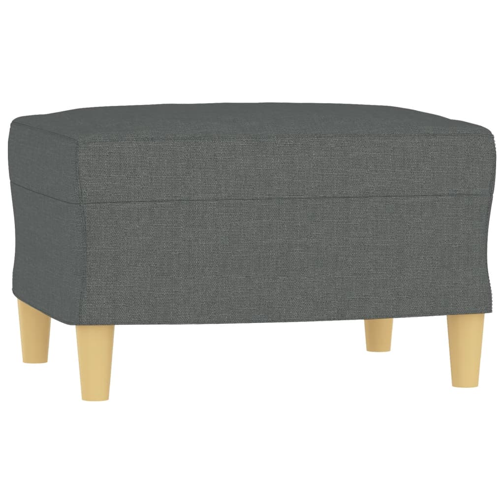 3Dílná Sedací Souprava S Polštáři Tmavě Šedá Textil