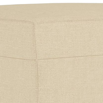 3Dílná Sedací Souprava S Polštáři Krémová Textil