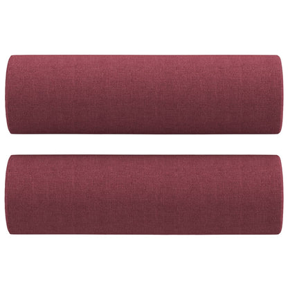 3Dílná Sedací Souprava S Polštáři Vínová Textil