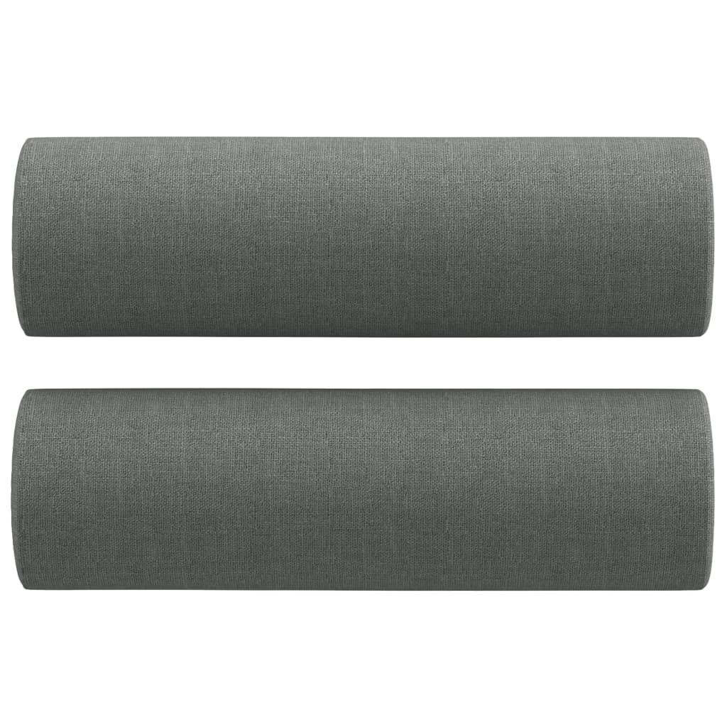 2Dílná Sedací Souprava S Polštáři Tmavě Šedá Textil