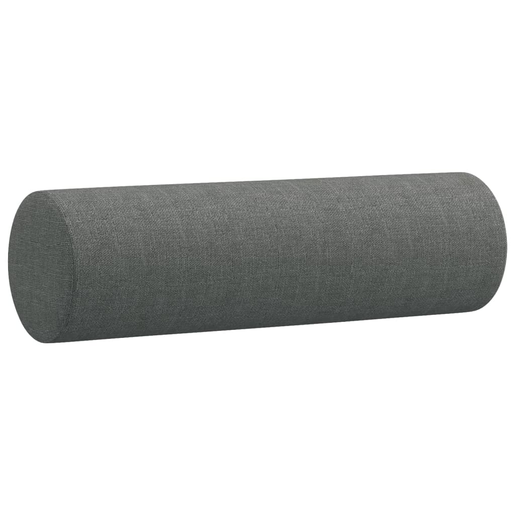 2Dílná Sedací Souprava S Polštáři Tmavě Šedá Textil