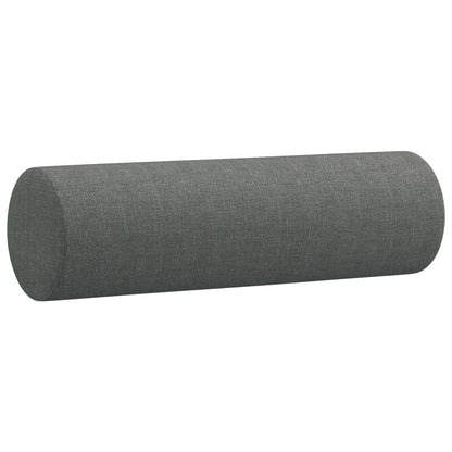 2Dílná Sedací Souprava S Polštáři Tmavě Šedá Textil