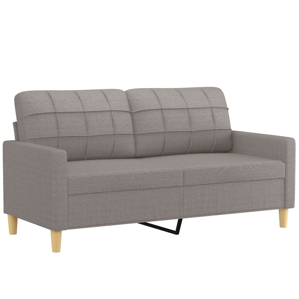 2Dílná Sedací Souprava S Polštáři Taupe Textil