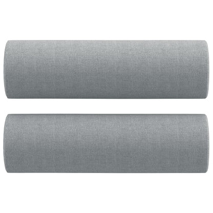 3Dílná Sedací Souprava S Polštáři Světle Šedá Textil