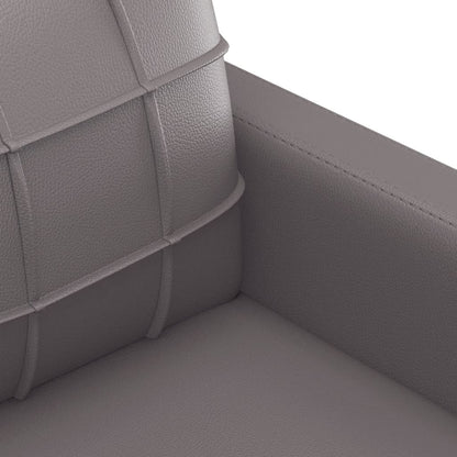 3Dílná Sedací Souprava S Polštáři Šedá Umělá Kůže