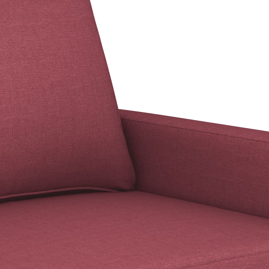 3Dílná Sedací Souprava Vínová Textil