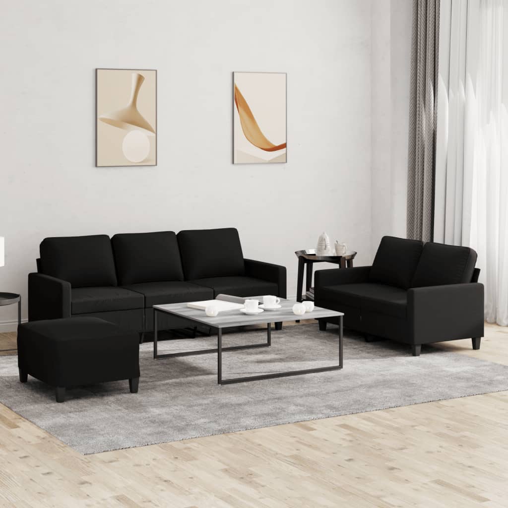 3Dílná Sedací Souprava S Poduškami Textil