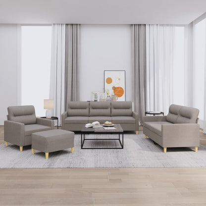 4Dílná Sedací Souprava S Polštáři Textil