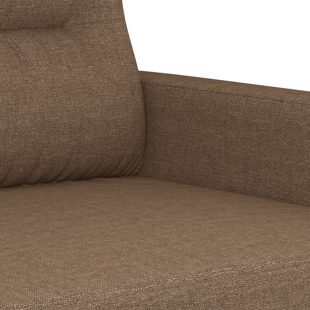 4Dílná Sedací Souprava S Polštáři Hnědá Textil