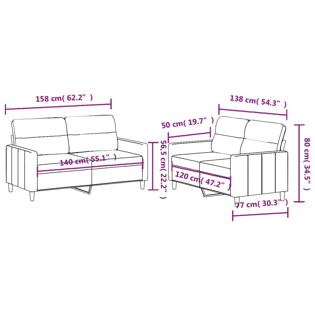 2Dílná Sedací Souprava S Poduškami Světle Žlutá Textil