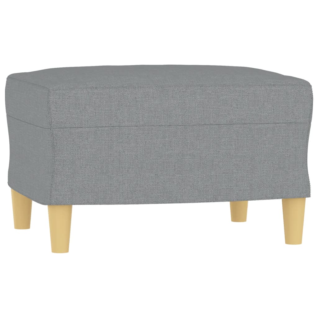 3Dílná Sedací Souprava S Poduškami Světle Šedá Textil