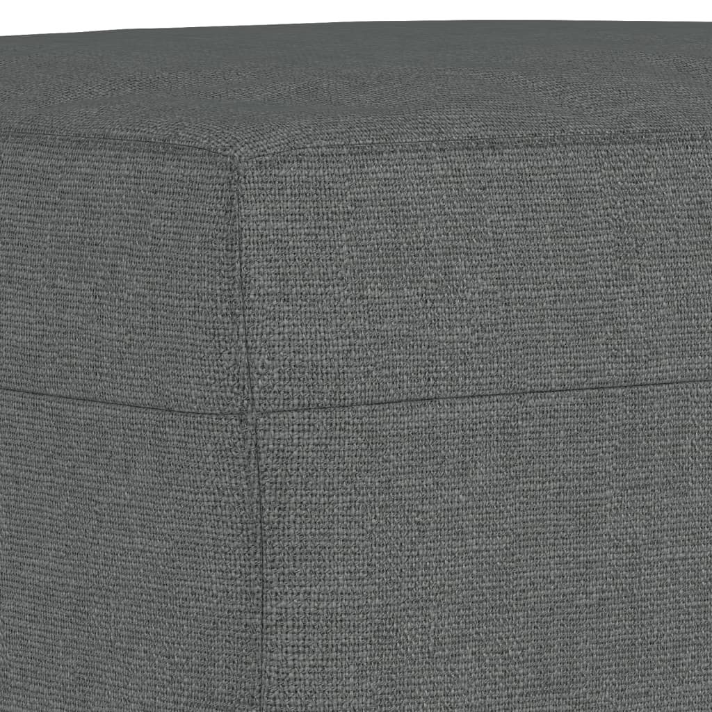 3Dílná Sedací Souprava S Poduškami Tmavě Šedá Textil