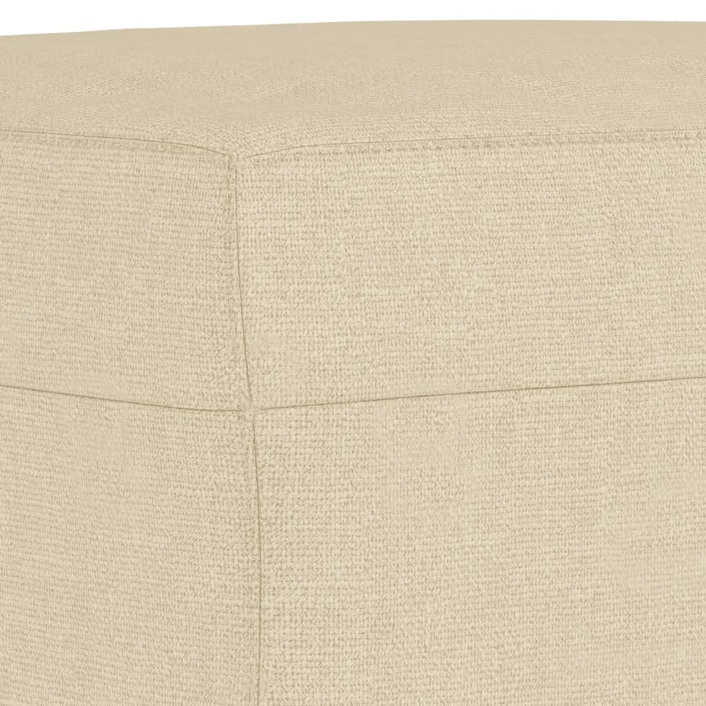 3Dílná Sedací Souprava S Poduškami Krémová Textil