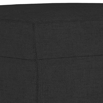 3Dílná Sedací Souprava S Poduškami Černá Textil