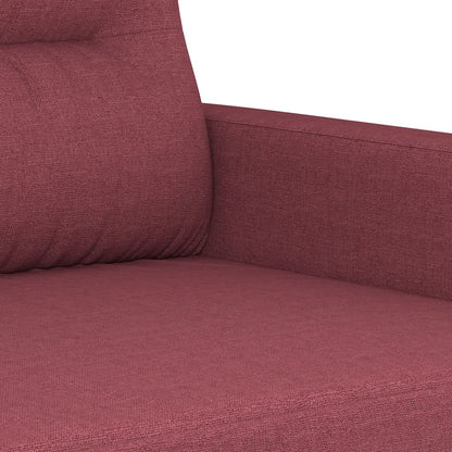 3Dílná Sedací Souprava S Poduškami Vínová Textil