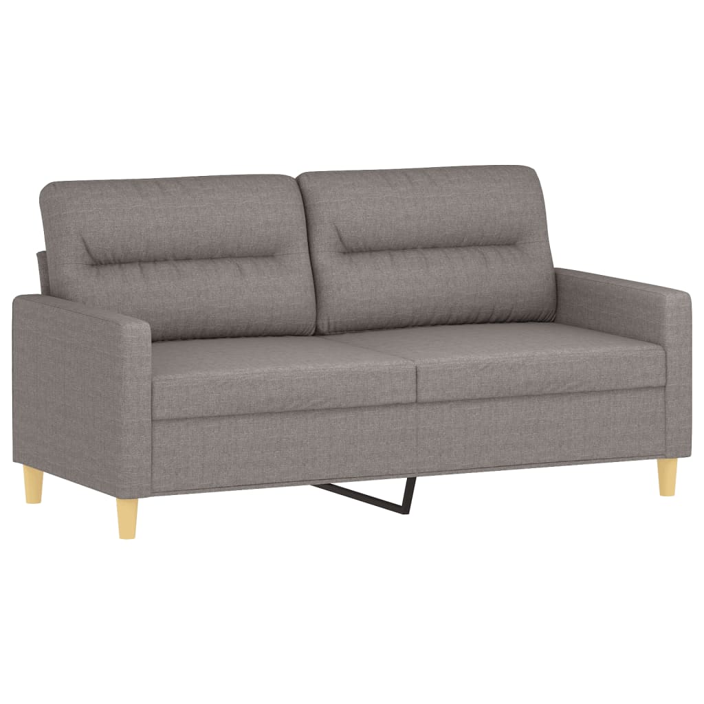 3Dílná Sedací Souprava S Poduškami Taupe Textil