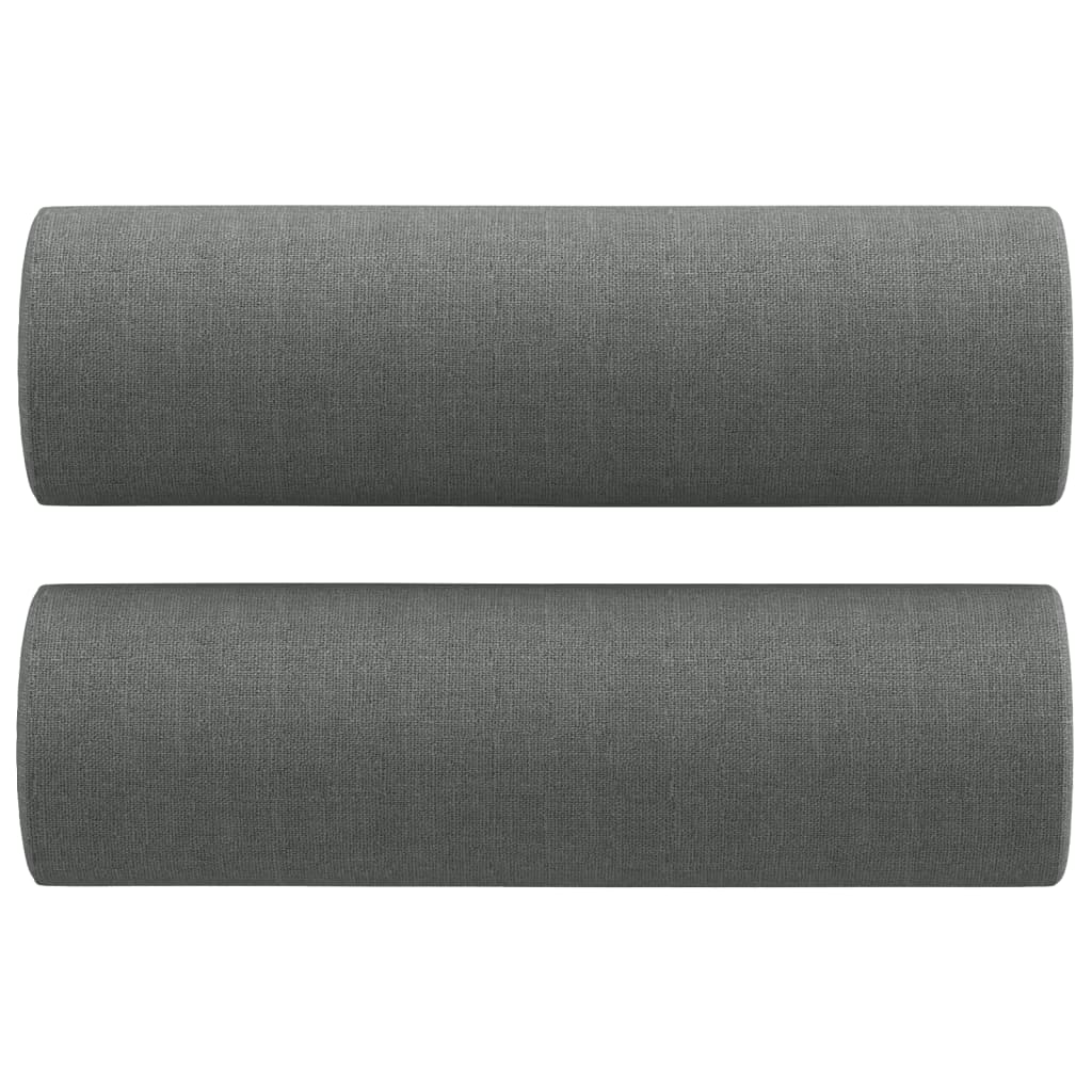 2Dílná Sedací Souprava S Polštáři Tmavě Šedá Textil