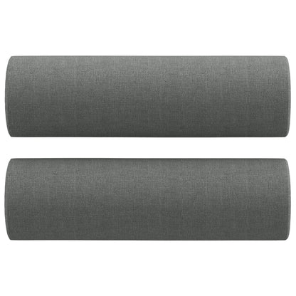 2Dílná Sedací Souprava S Polštáři Tmavě Šedá Textil