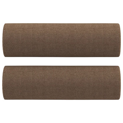 2Dílná Sedací Souprava S Polštáři Hnědá Textil