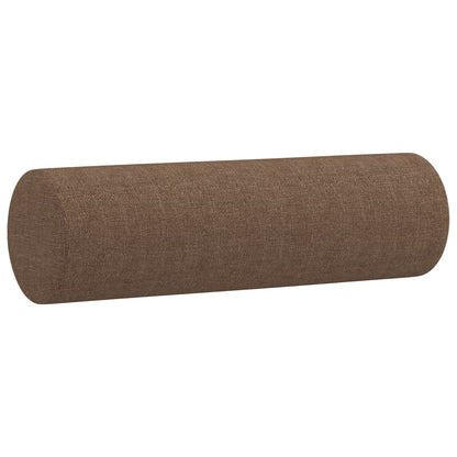 2Dílná Sedací Souprava S Polštáři Hnědá Textil