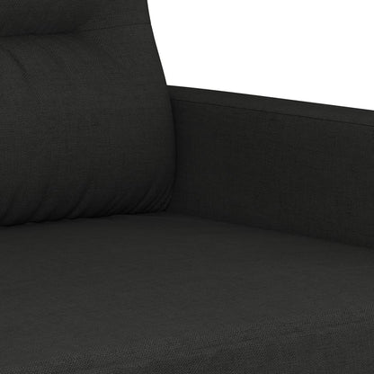 2Dílná Sedací Souprava S Polštáři Černá Textil