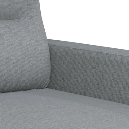 3Dílná Sedací Souprava S Polštáři Světle Šedá Textil