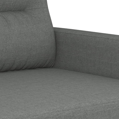 3Dílná Sedací Souprava S Polštáři Tmavě Šedá Textil