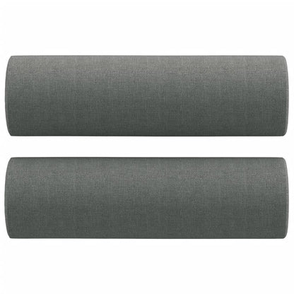 3Dílná Sedací Souprava S Polštáři Tmavě Šedá Textil