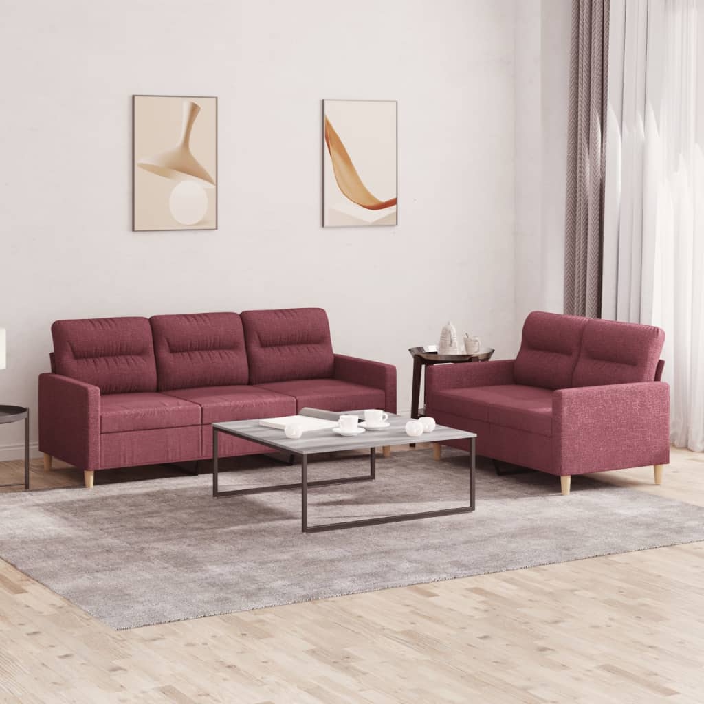 3Dílná Sedací Souprava S Polštáři Černá Textil