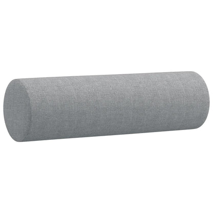 3Dílná Sedací Souprava S Polštáři Světle Šedá Textil