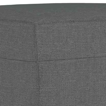 3Dílná Sedací Souprava S Polštáři Tmavě Šedá Textil