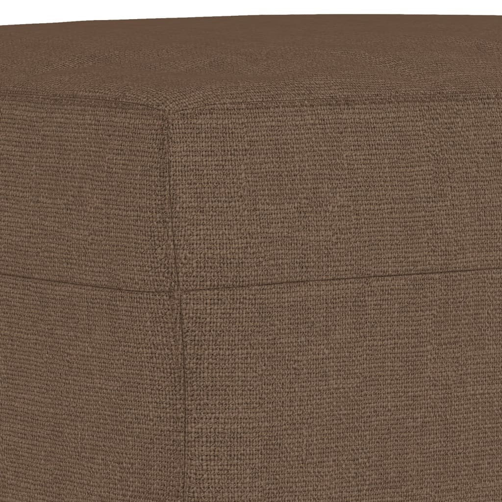 3Dílná Sedací Souprava S Polštáři Hnědá Textil