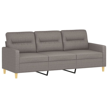 3Dílná Sedací Souprava S Polštáři Taupe Textil