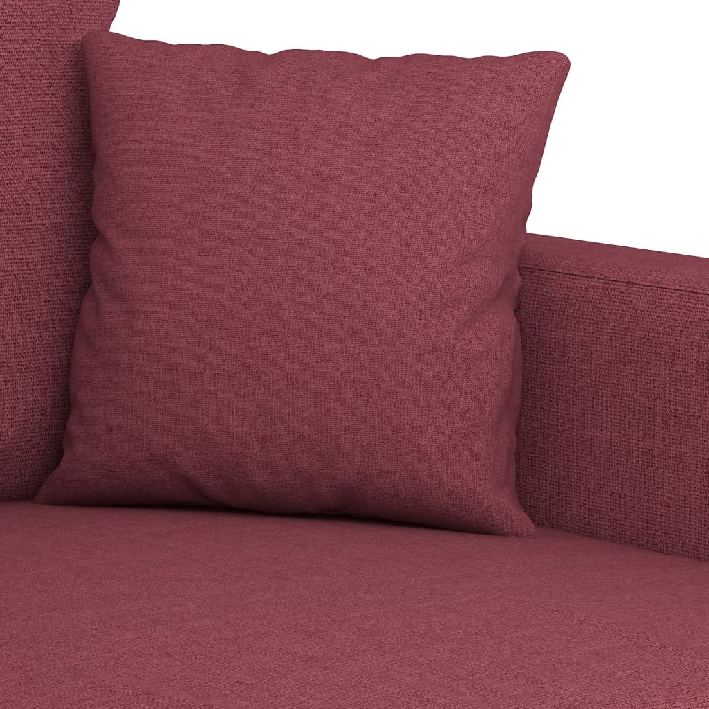 2Dílná Sedací Souprava Vínová Textil