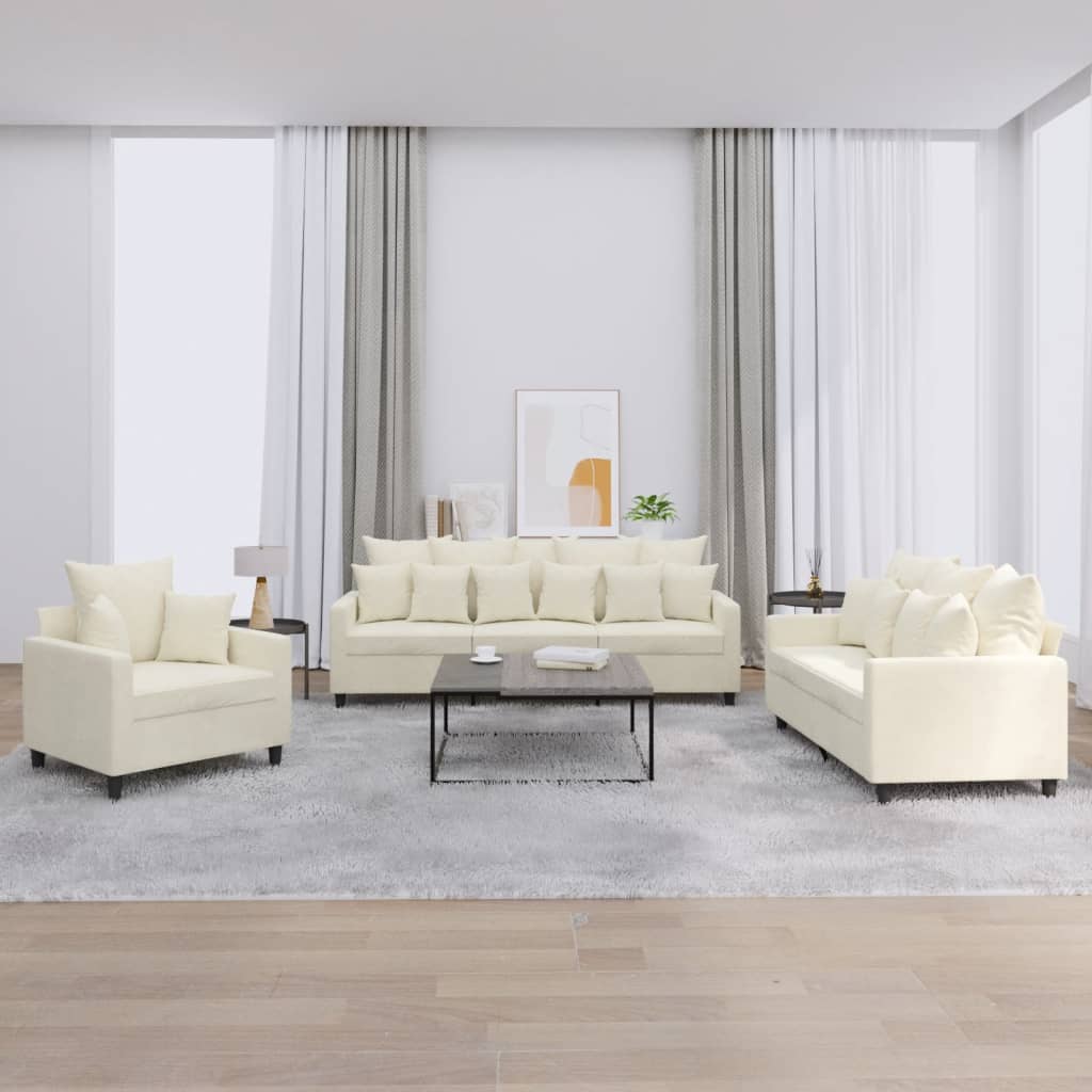 4Dílná Sedací Souprava S Poduškami Vínová Samet