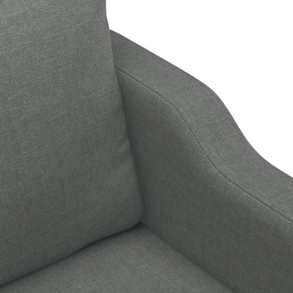 3Dílná Sedací Souprava S Poduškami Tmavě Šedá Textil