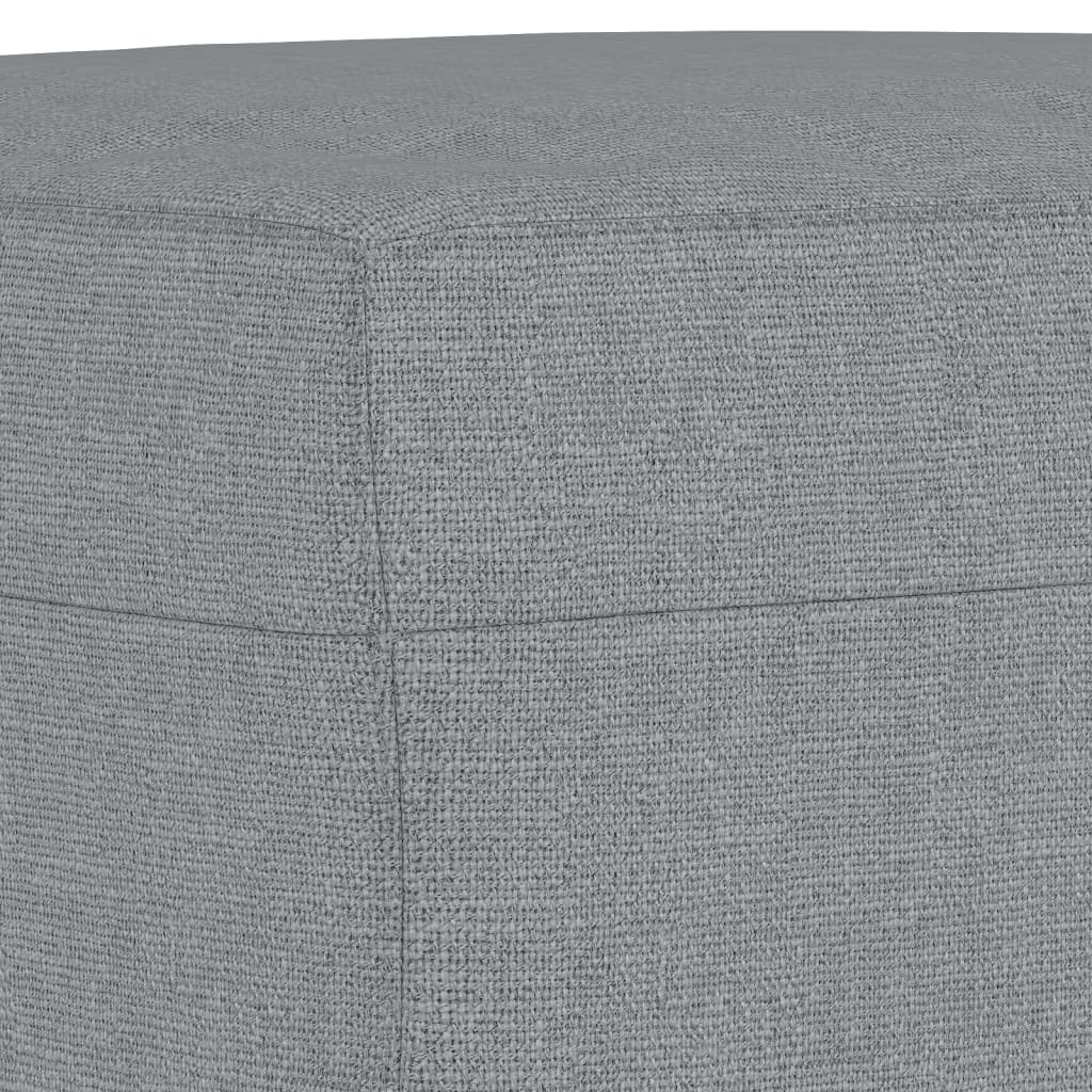 4Dílná Sedací Souprava S Poduškami Světle Šedá Textil
