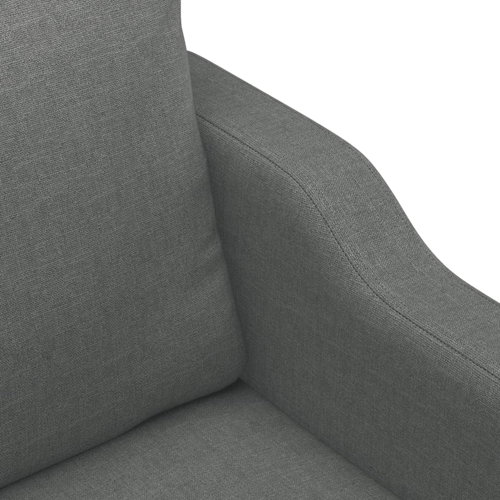 4Dílná Sedací Souprava S Poduškami Tmavě Šedá Textil