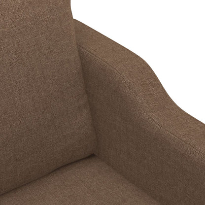 4Dílná Sedací Souprava S Poduškami Hnědá Textil