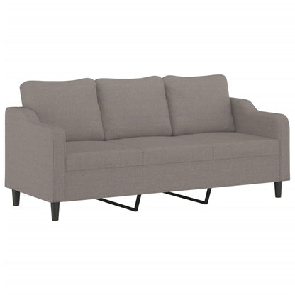 4Dílná Sedací Souprava S Poduškami Taupe Textil