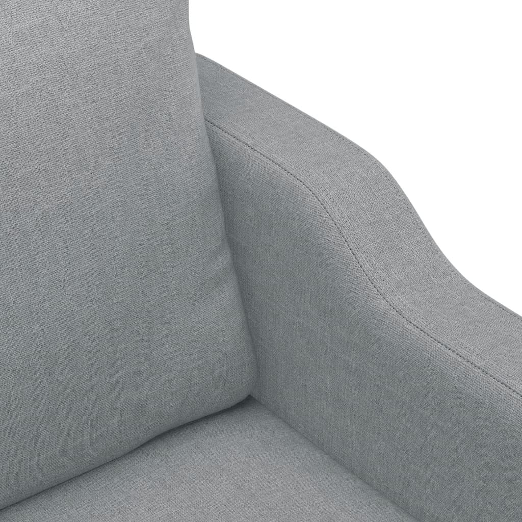 3Dílná Sedací Souprava S Polštáři Světle Šedá Textil
