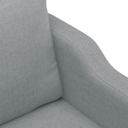 3Dílná Sedací Souprava S Polštáři Světle Šedá Textil