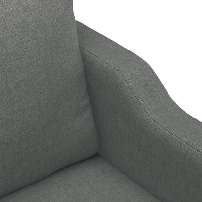 3Dílná Sedací Souprava S Polštáři Tmavě Šedá Textil