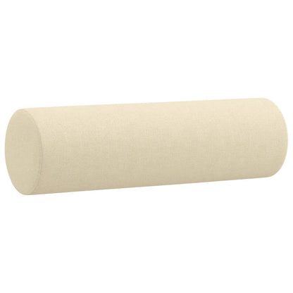 3Dílná Sedací Souprava S Polštáři Krémová Textil
