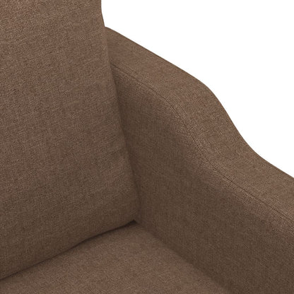 3Dílná Sedací Souprava S Polštáři Hnědá Textil