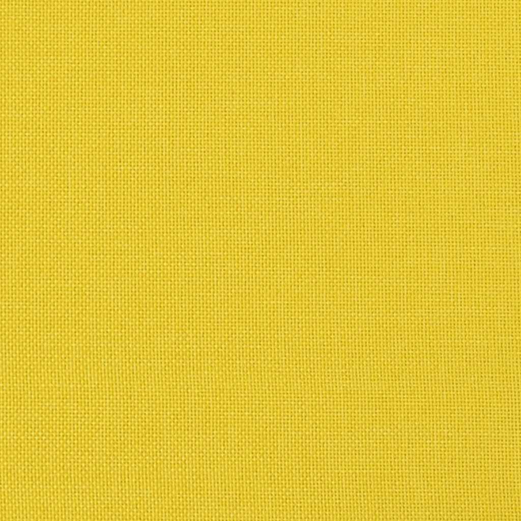 3Dílná Sedací Souprava S Polštáři Světle Žlutá Textil