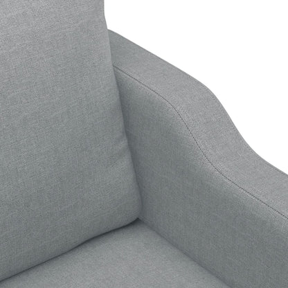 4Dílná Sedací Souprava S Polštáři Světle Šedá Textil