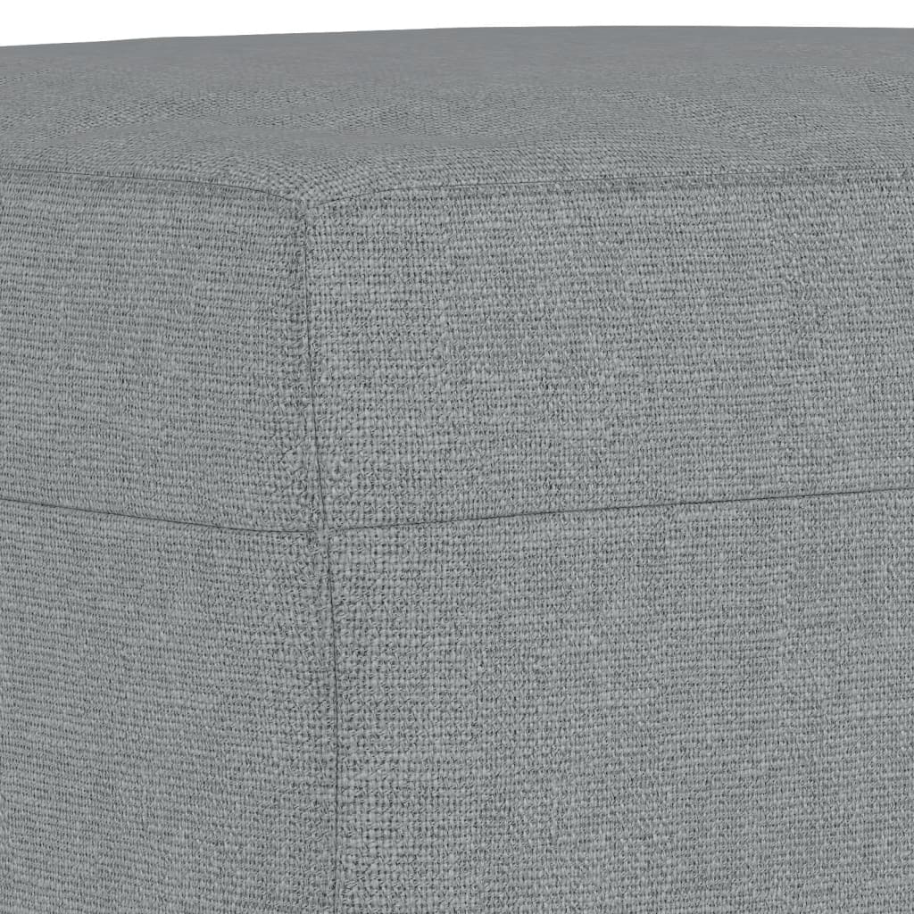 4Dílná Sedací Souprava S Polštáři Světle Šedá Textil