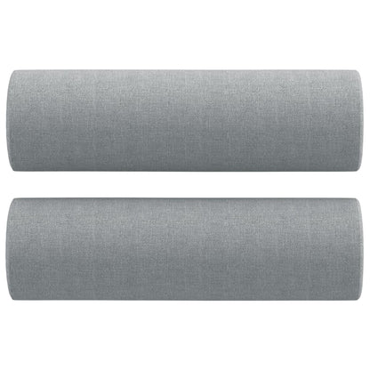 4Dílná Sedací Souprava S Polštáři Světle Šedá Textil