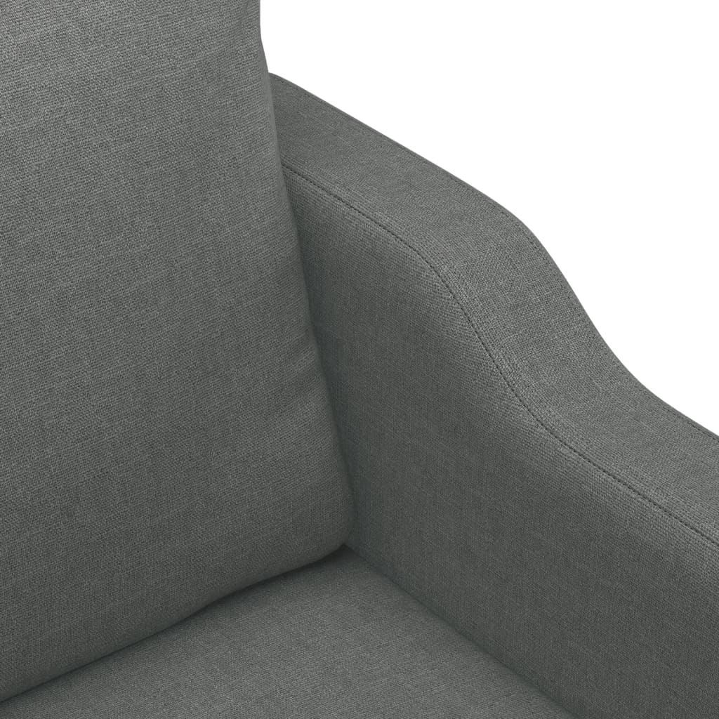 4Dílná Sedací Souprava S Polštáři Tmavě Šedá Textil